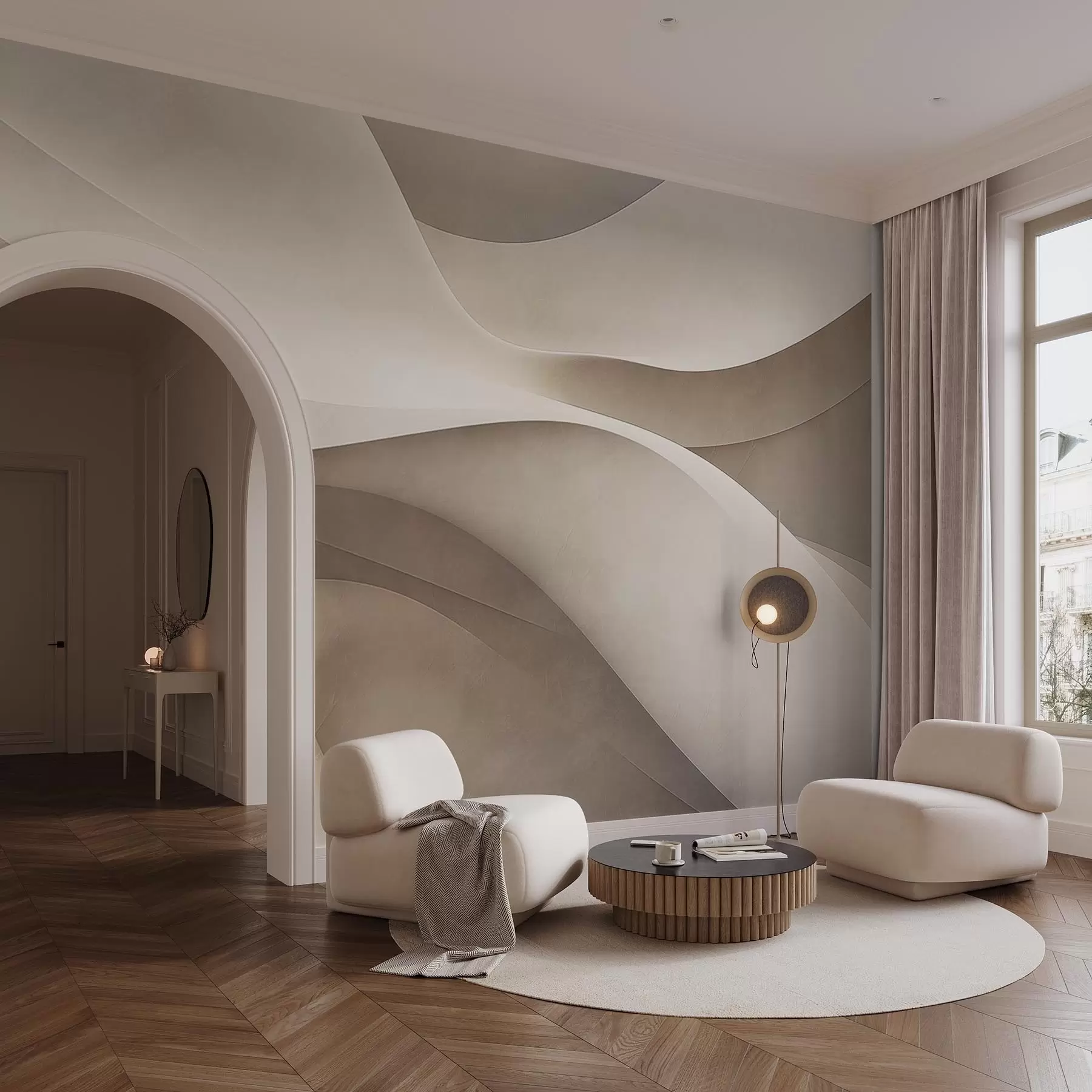 stenske poslikave Abstraktna stena, valovi w09694