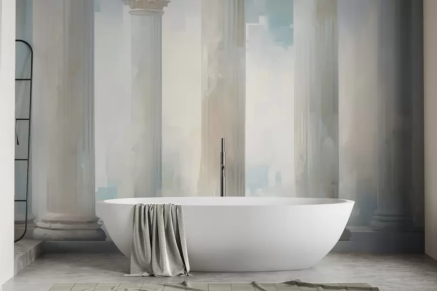 stenske poslikave Stebri posnemajo slikarstvo w05228