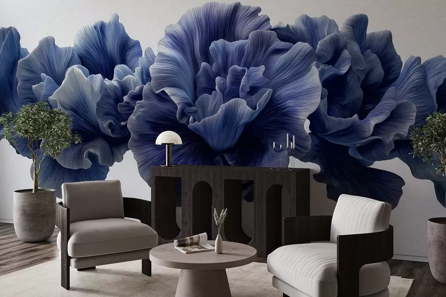 stenske poslikave Razkošne krivine cvetnih listov w05249