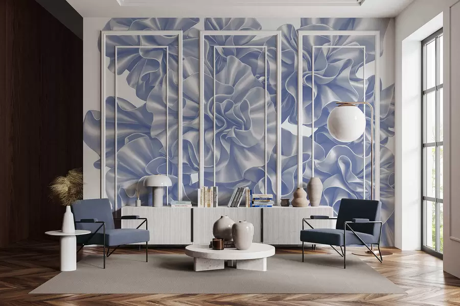 stenske poslikave Posnemanje cvetov iz trakov w05252v1