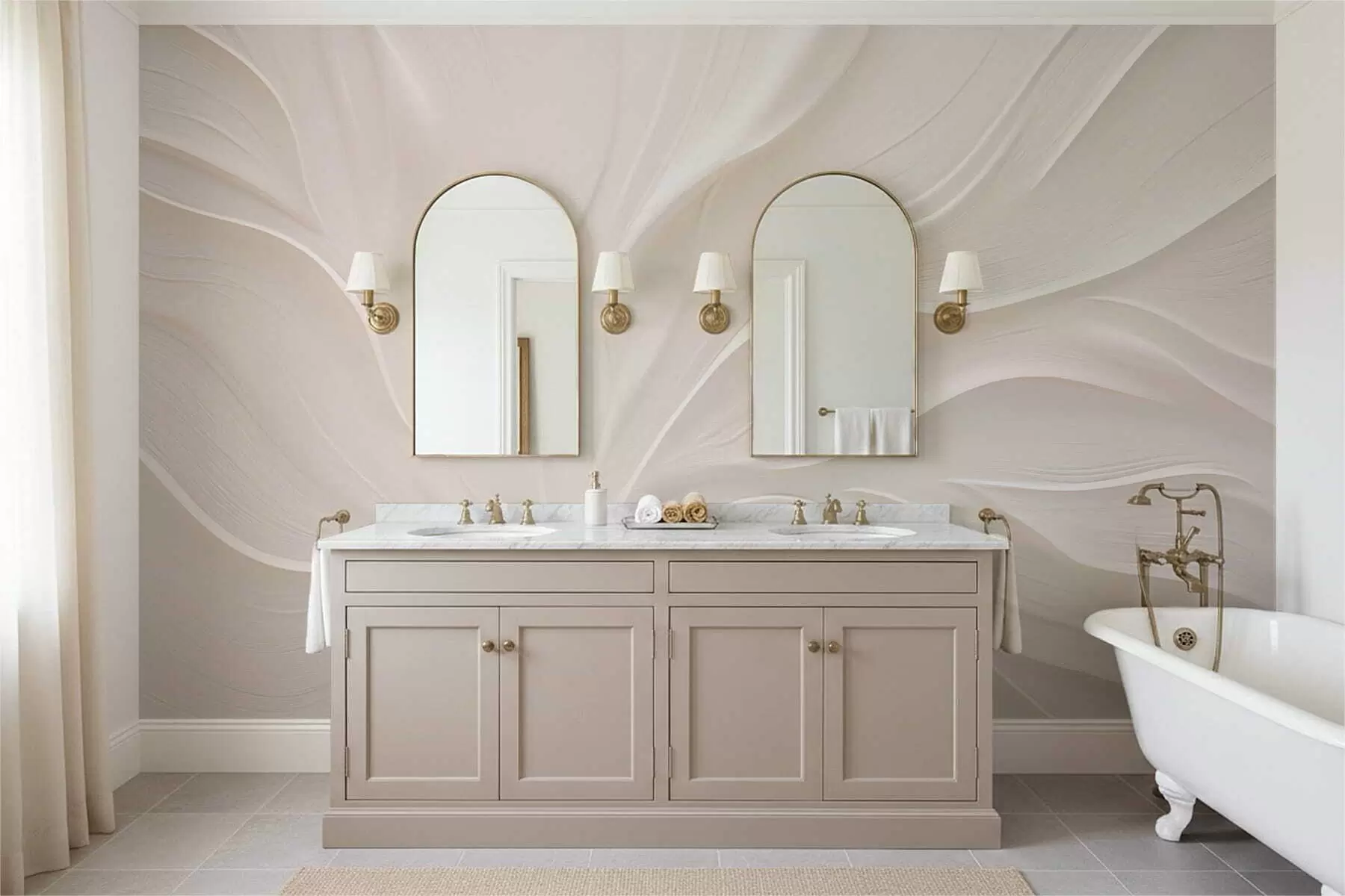 stenske poslikave Nežni prosojni listi na veji w05267