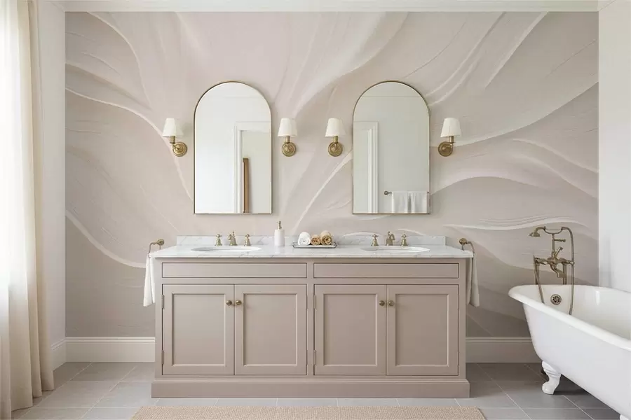 stenske poslikave Nežni prosojni listi na veji w05267