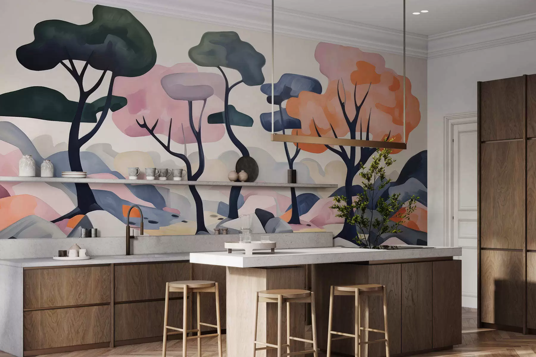 stenske poslikave Vila drevesa w05284