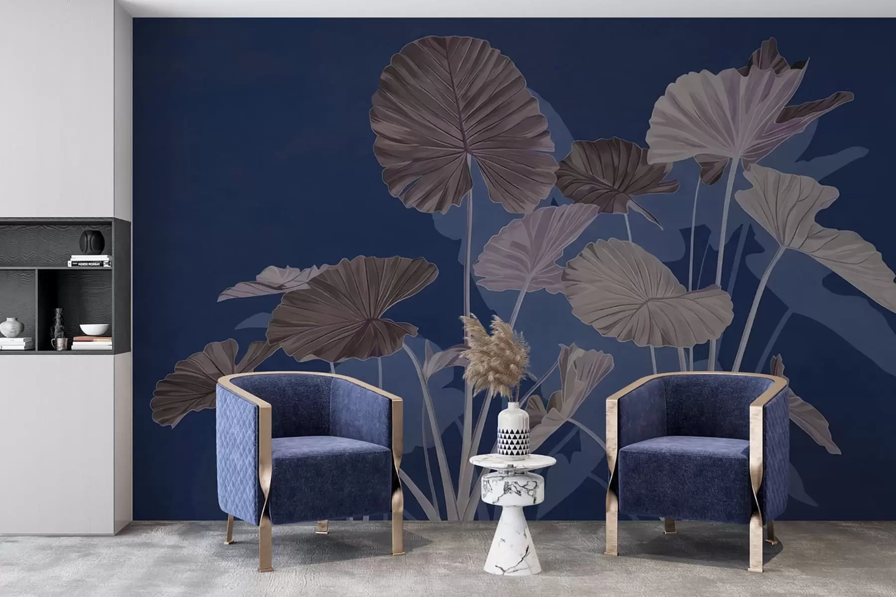 stenske poslikave Vrt naslikanih lotusov w05364