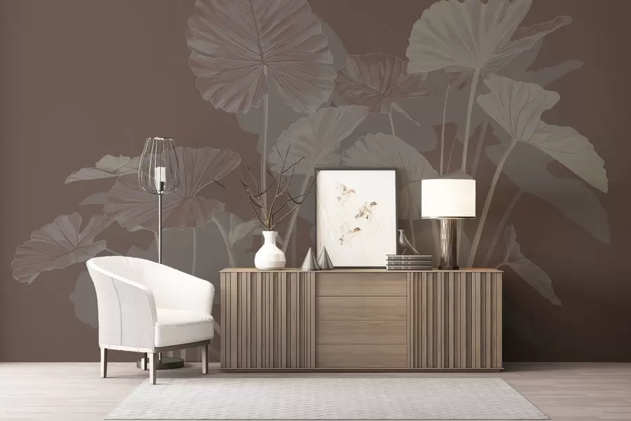 stenske poslikave Vrt naslikanih lotusov w05364v2