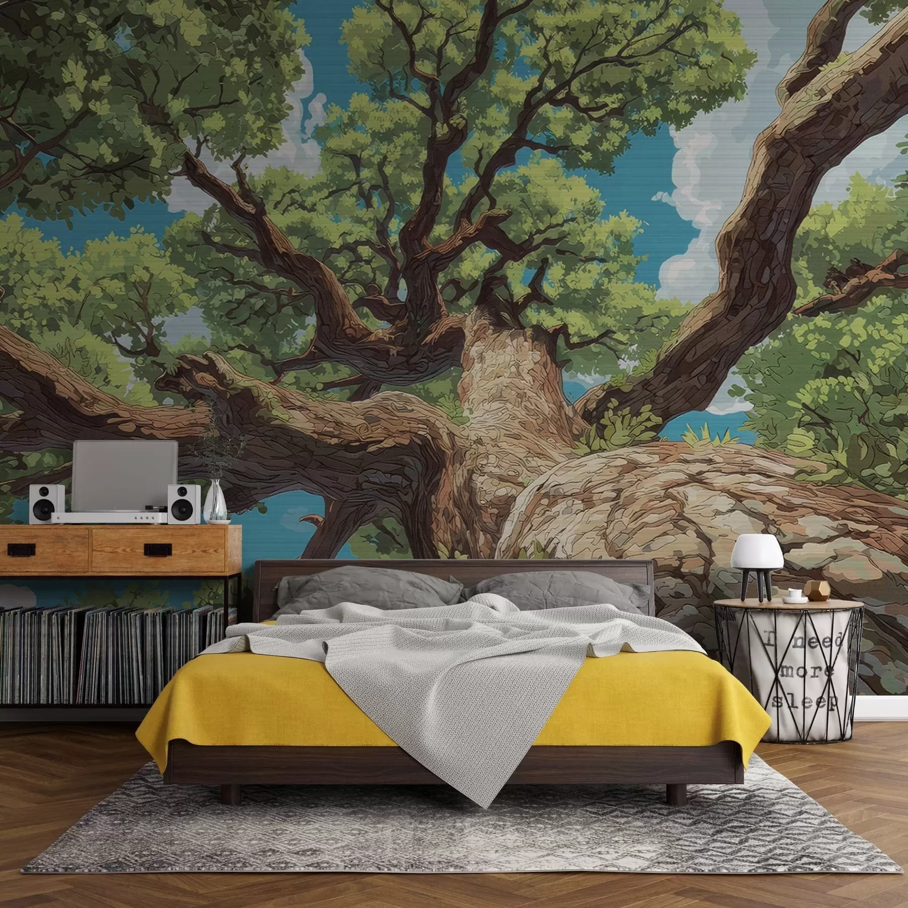 stenske poslikave Veličastno mozaikasto drevo w05368