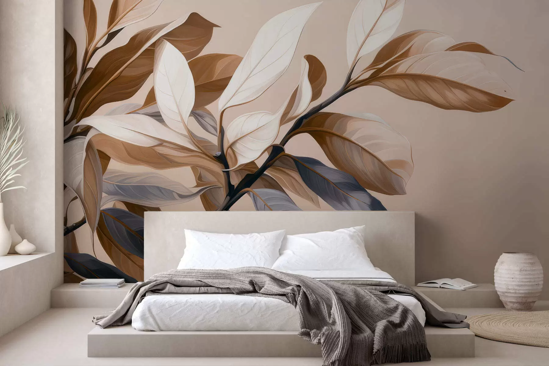 stenske poslikave Elegantna veja fikusa w05315