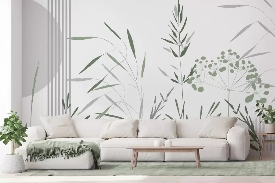 stenske poslikave Abstraktne silhuete vegetacije w05375