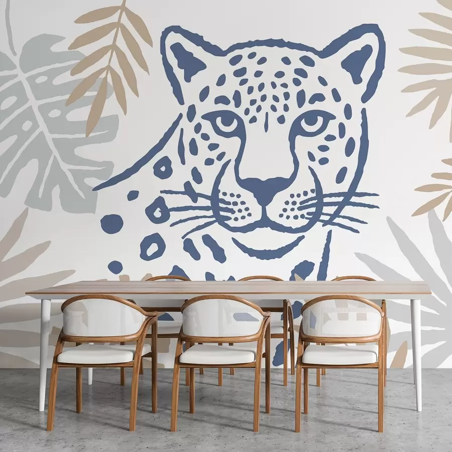 stenske poslikave Leopard med listjem w05396v2