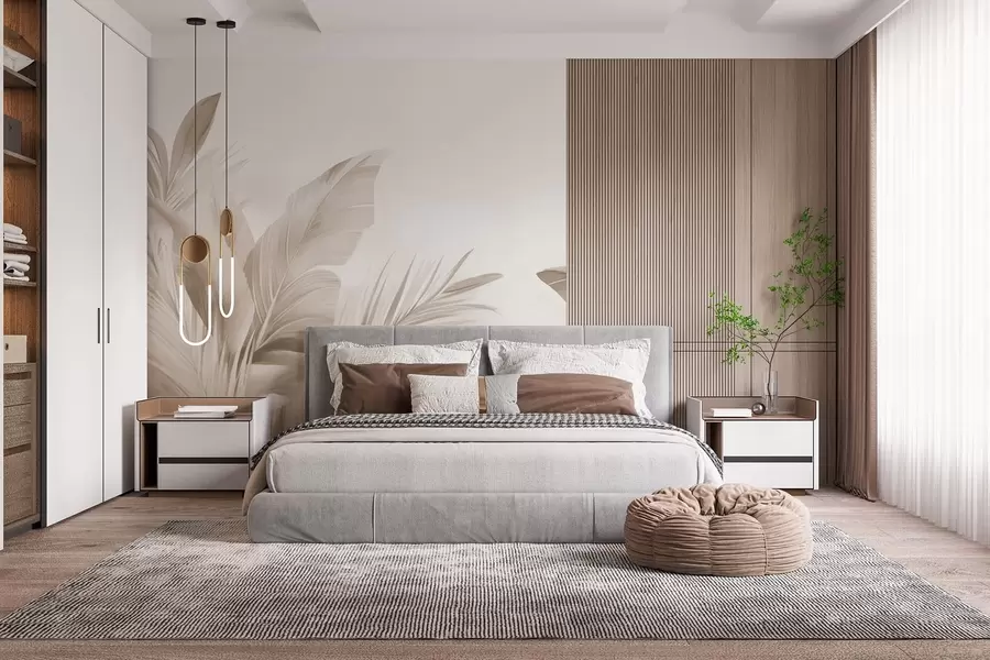 stenske poslikave bananini listi, dolgi listi w05377