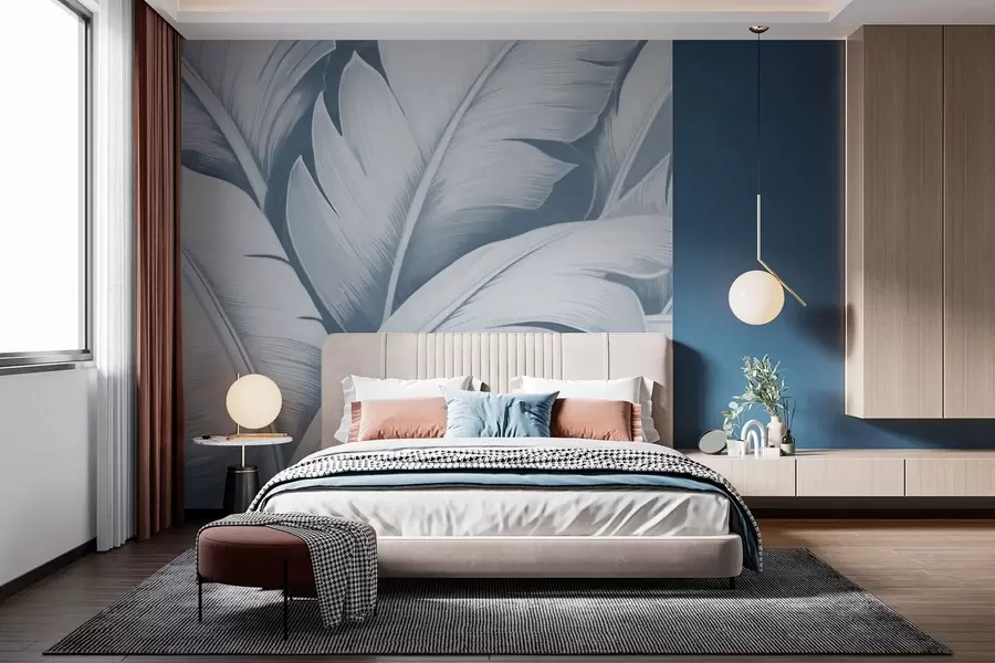 stenske poslikave Veliki bananini listi w04991v2