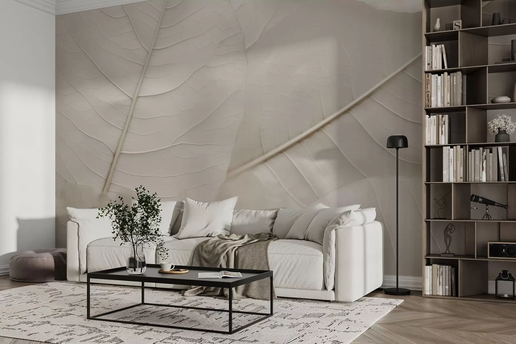 stenske poslikave Eleganten list w05328