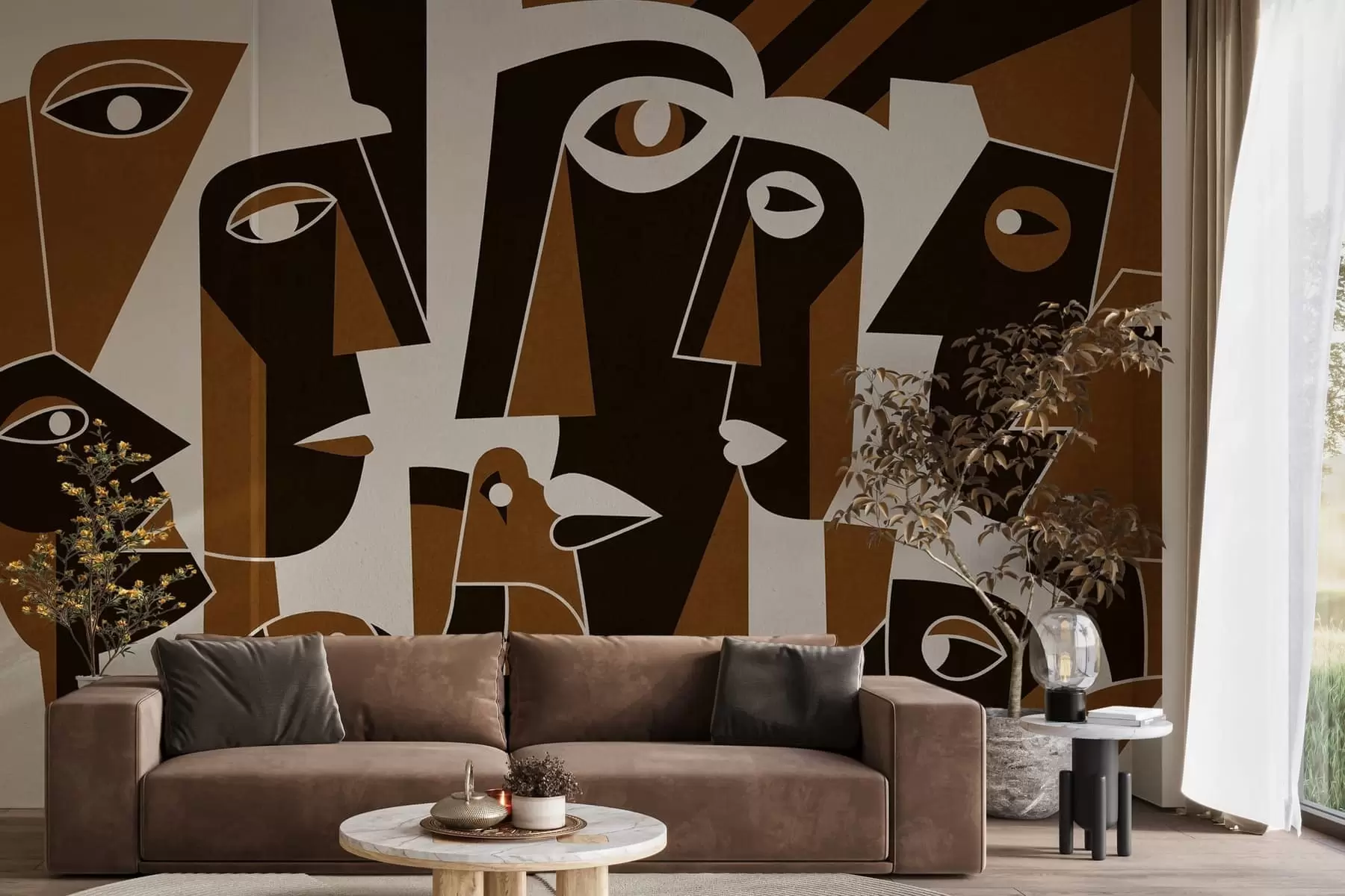 stenske poslikave Obrazi v afriškem slogu w05446