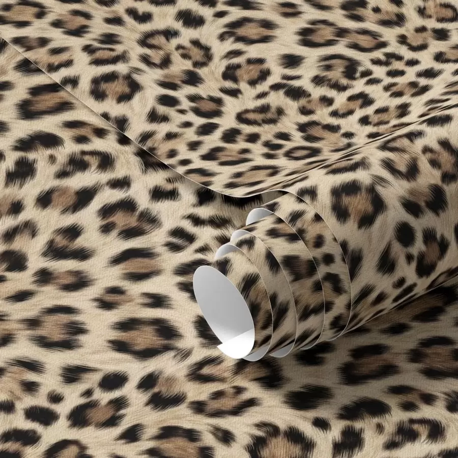 stenske poslikave Leopardji vzorec s pikami na svetlem ozadju a01151