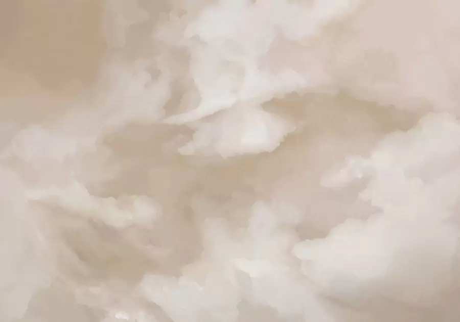 stenske poslikave Mehko oblačno ozadje v toplih bež barvah w05426