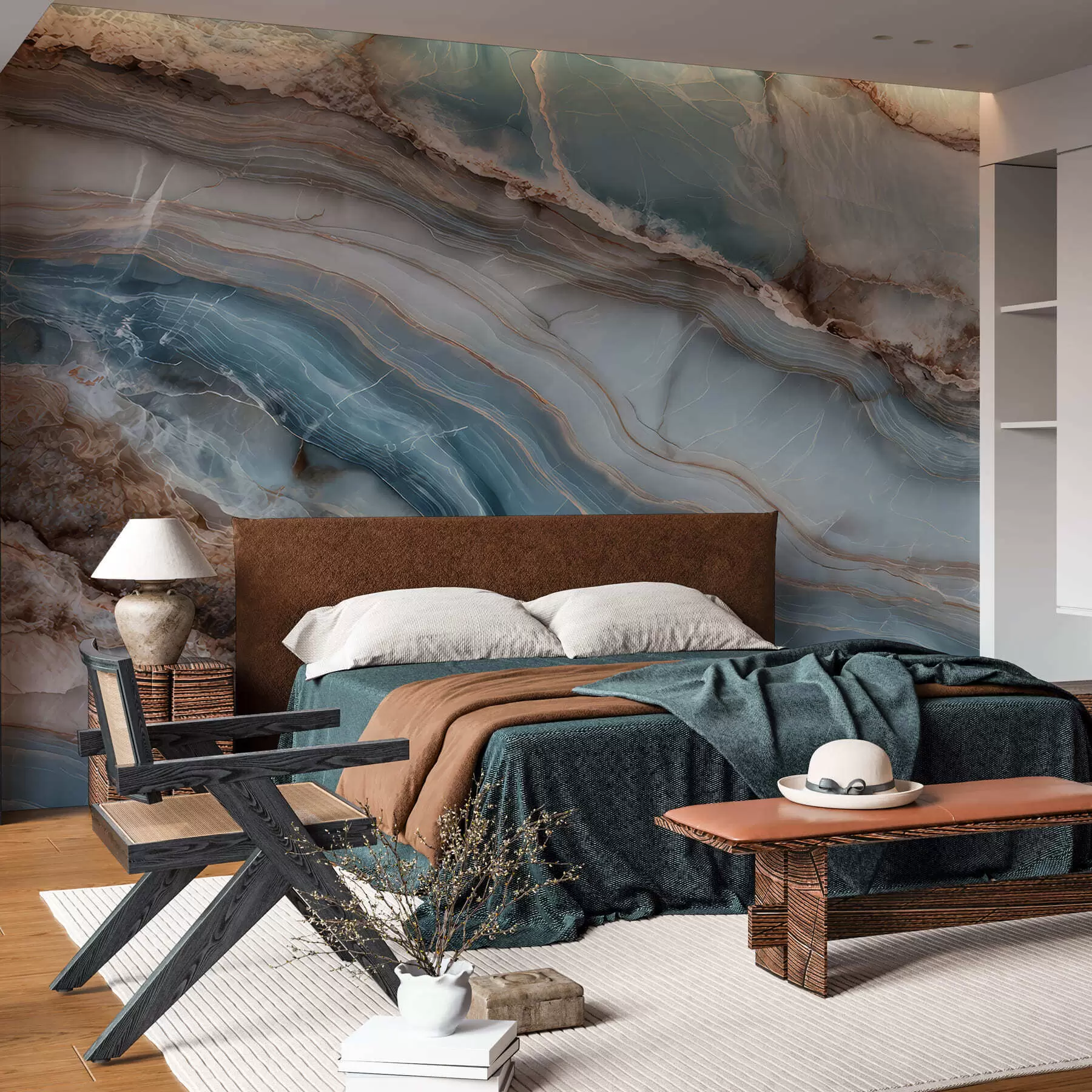 stenske poslikave Marmorne valove w05488