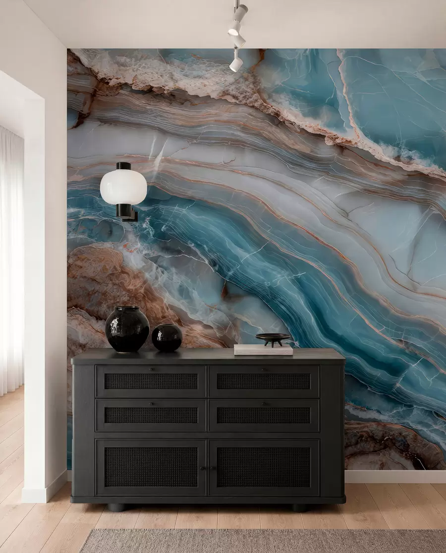 stenske poslikave Marmorne valove w05488