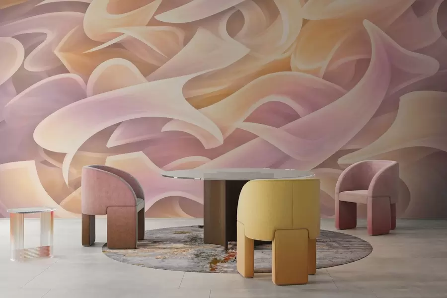 stenske poslikave Prepletene abstraktne črte w05450