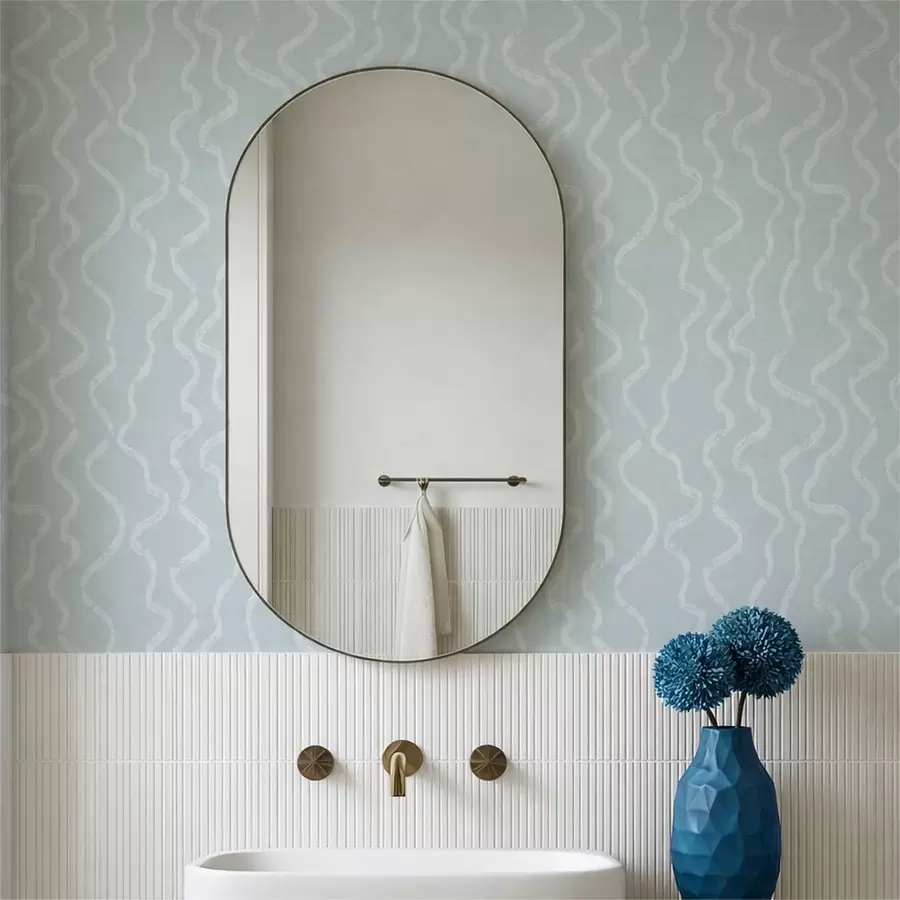 stenske poslikave Vzorečasti svetlobni vzorec na modrem ozadju a01167v1