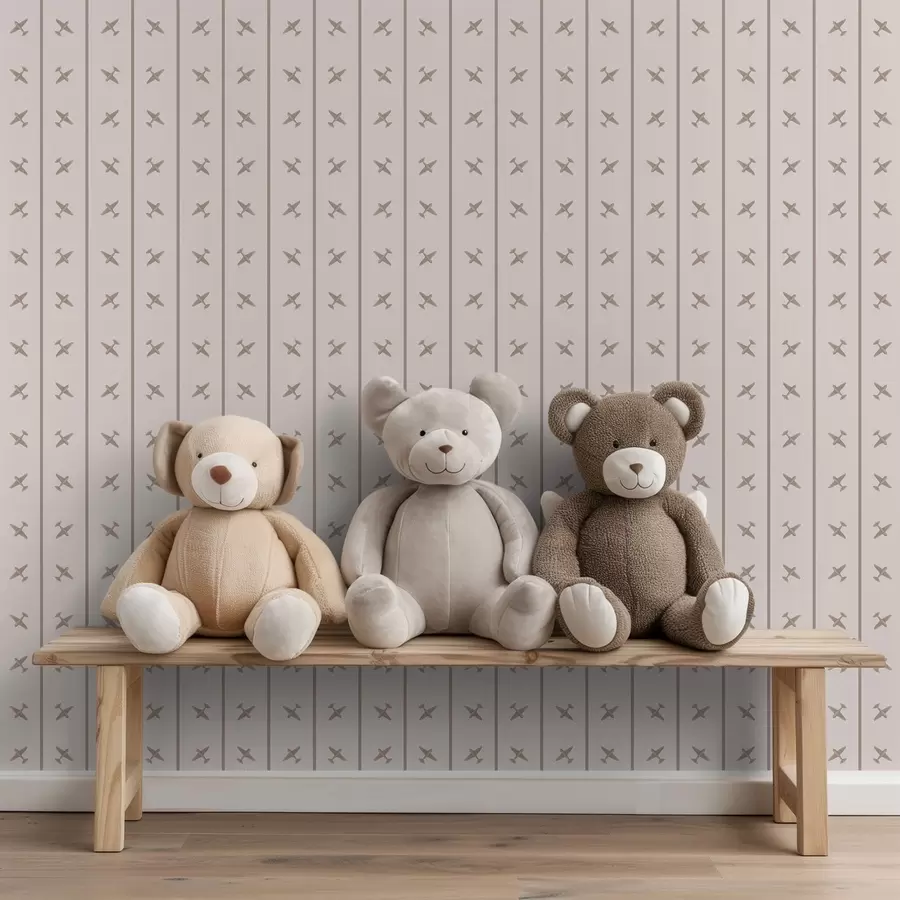 stenske poslikave Letala v črtastem vzorcu v bežnih odtenkih a01169v1