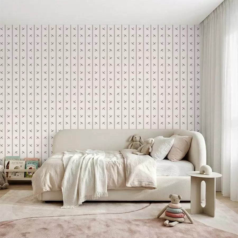 stenske poslikave Letala v črtastem vzorcu na svetlem ozadju a01170v1