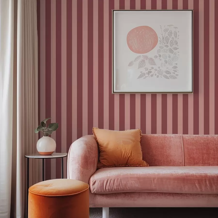 stenske poslikave Roza in svetle navpične črte a01179v3