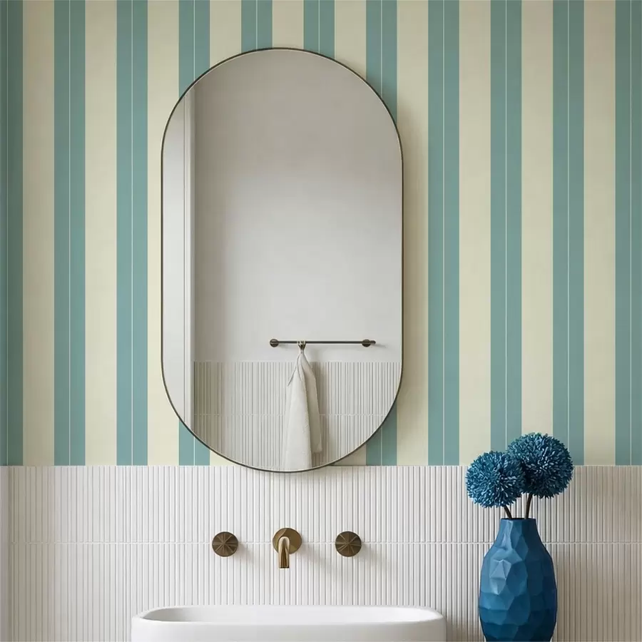 stenske poslikave Modre navpične črte v minimalističnem slogu a01181v5