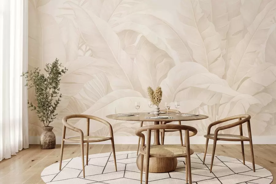 stenske poslikave Vintage tropski listi w05518