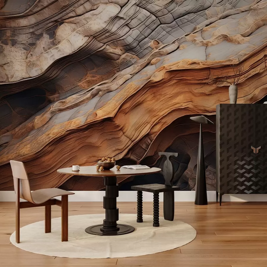 stenske poslikave Temna, bogata lesna tekstura w05520