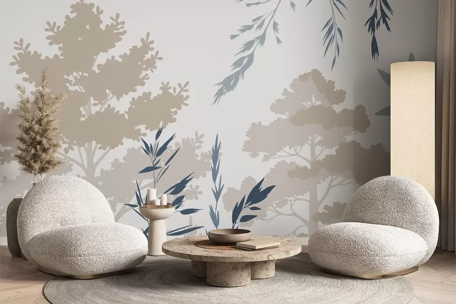 stenske poslikave Drevesa in trava w05551