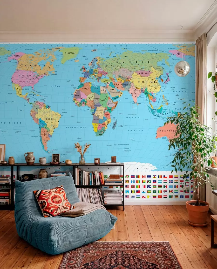 stenske poslikave Svet v francoščini c00004fr
