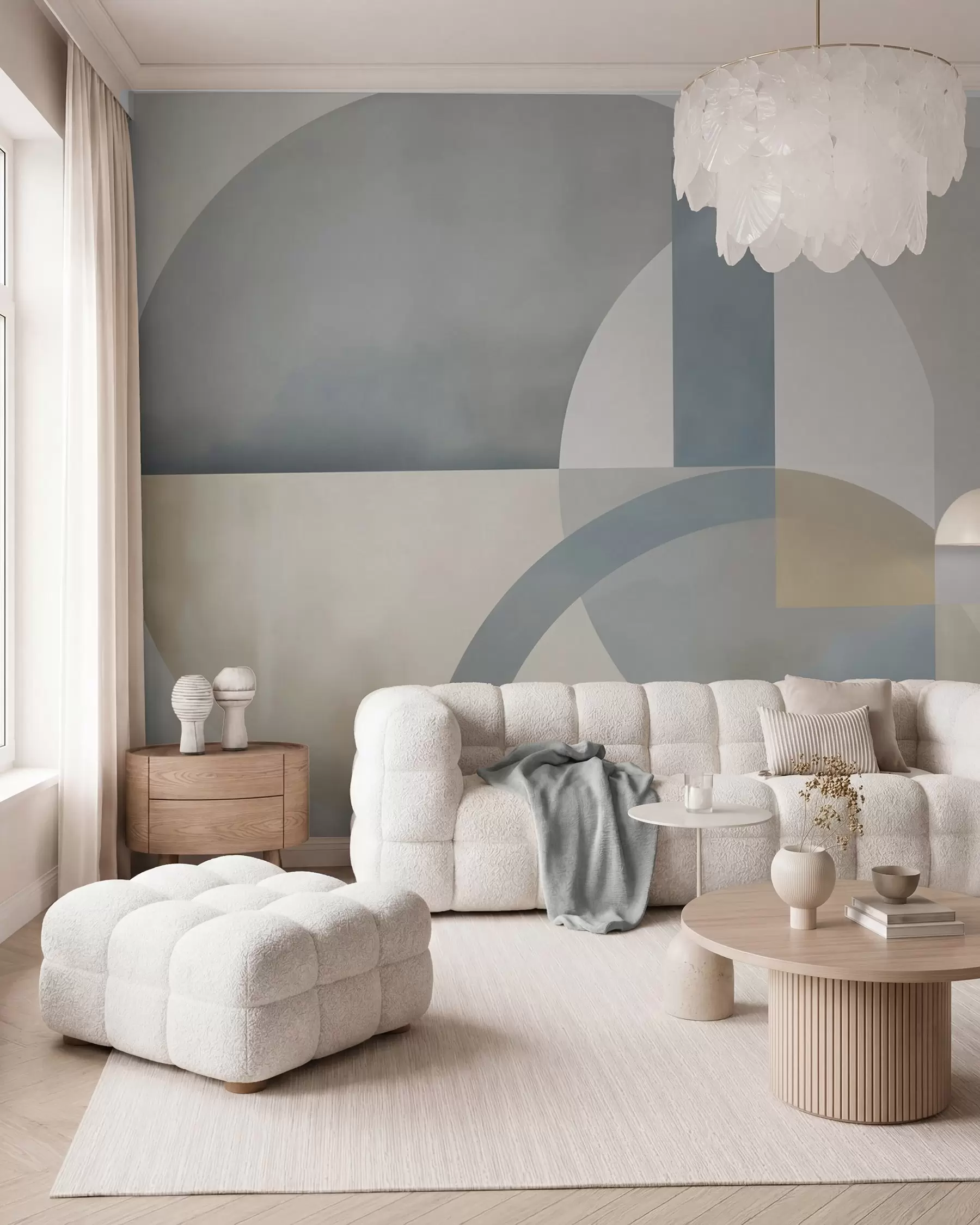 stenske poslikave Geometrična abstrakcija z imitacijo teksture w05778