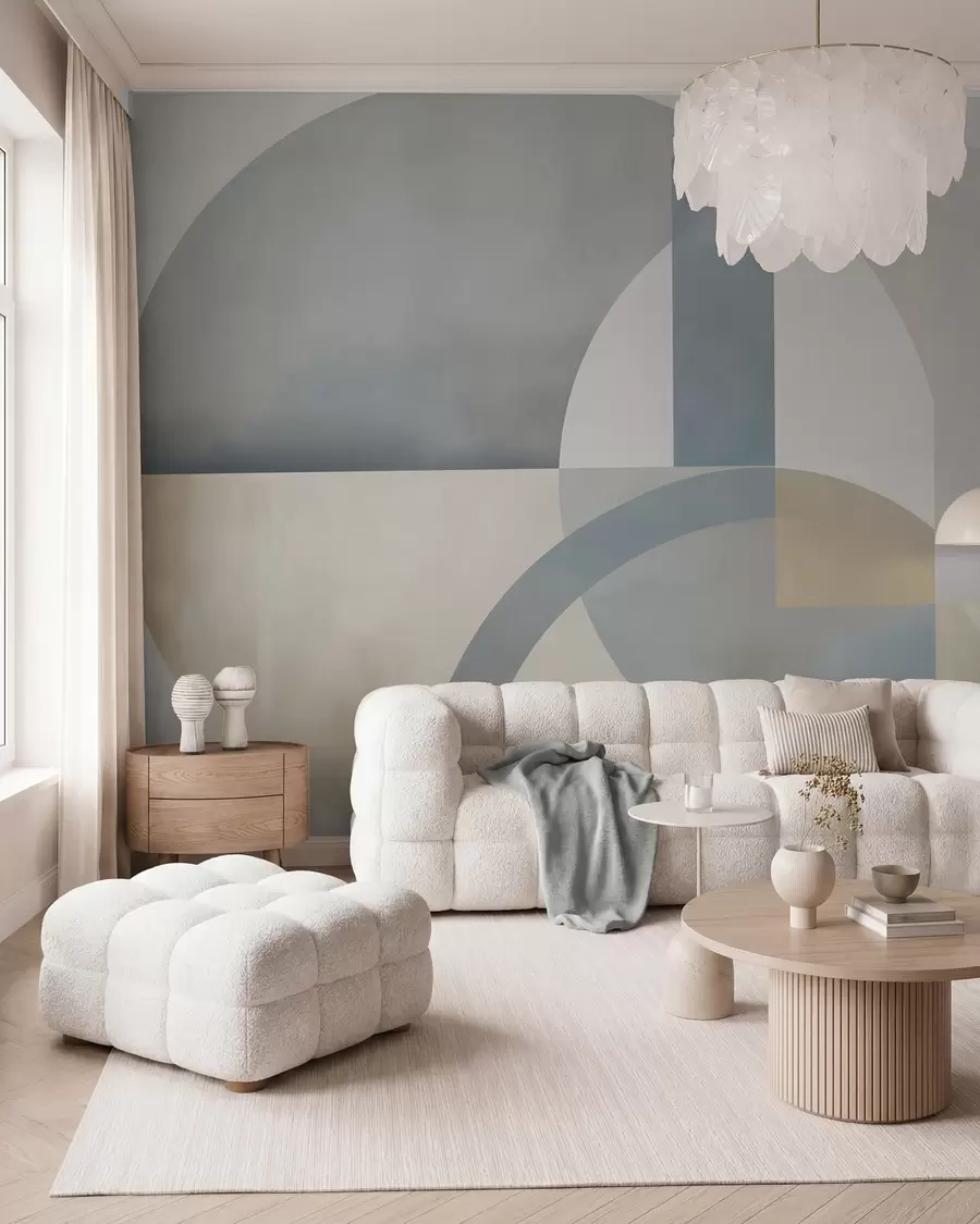 stenske poslikave Geometrična abstrakcija z imitacijo teksture w05778
