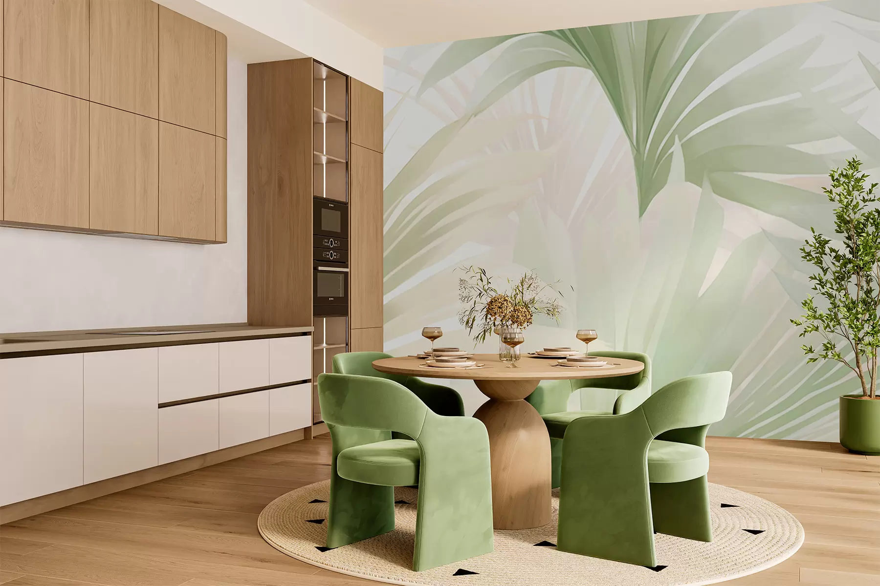 stenske poslikave Palmovi listi w05801