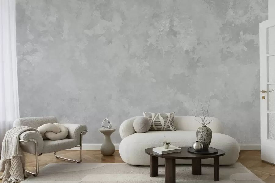 stenske poslikave Svetlo biserno siva tekstura z mehkimi, zamegljenimi barvnimi prehodi w05814v1