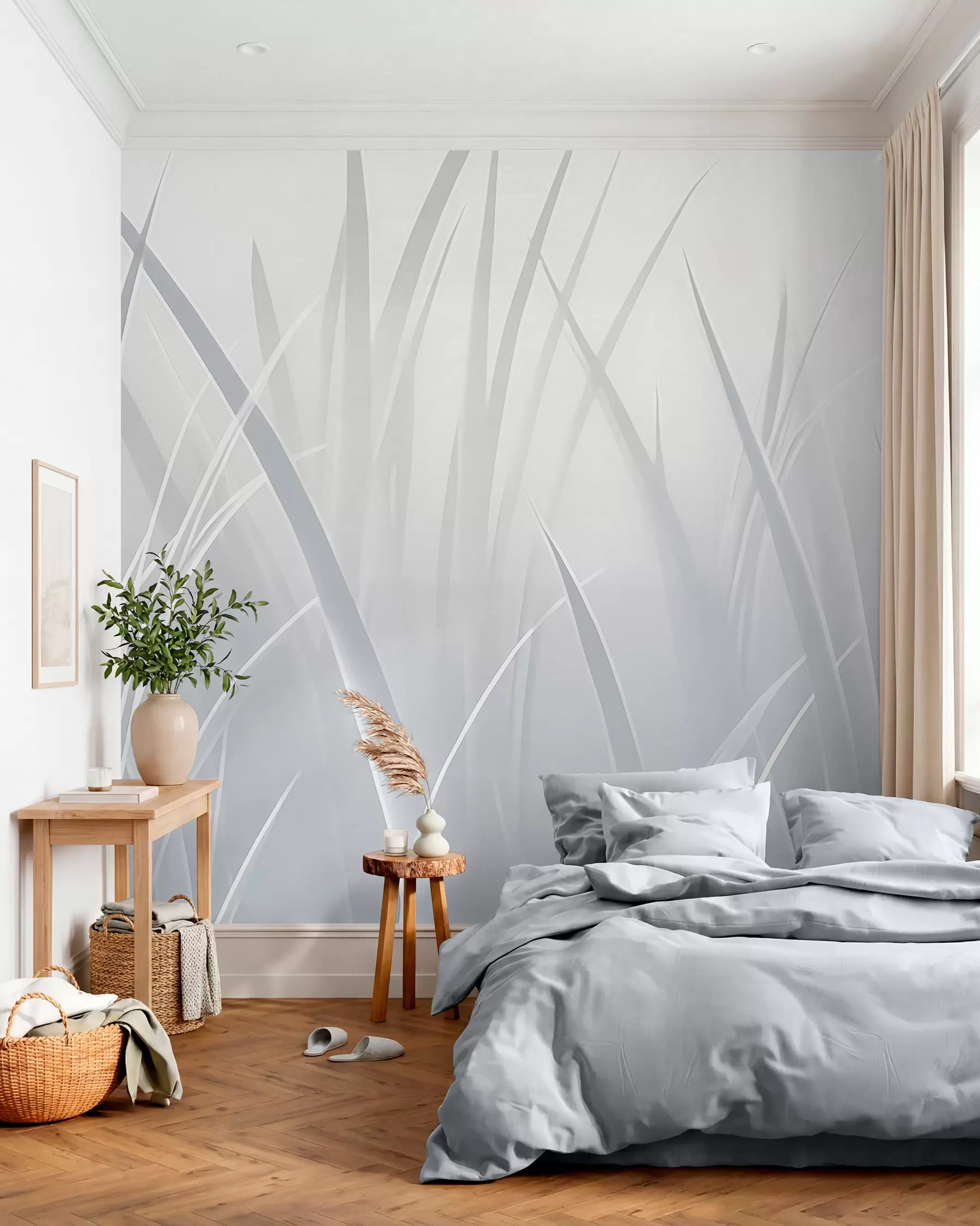 stenske poslikave Trava, ostre liste w05836