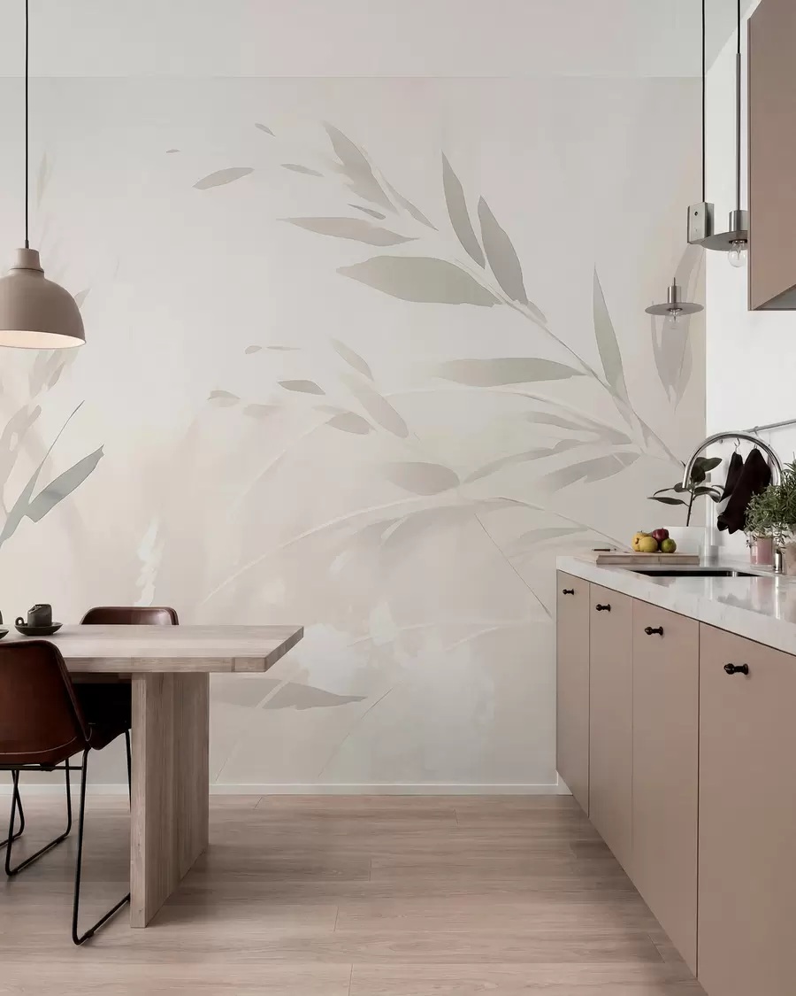 stenske poslikave Trava, ostre liste w05837