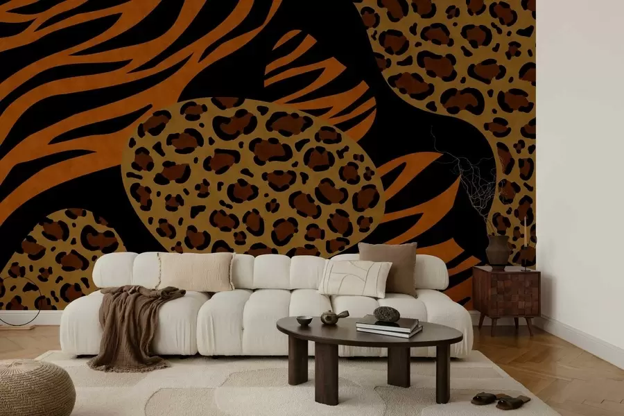 stenske poslikave Vzorci leoparda in tigra, navdihnjeni z divjimi živalmi w05759