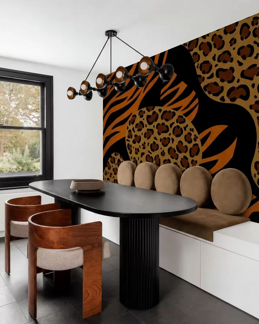 stenske poslikave Vzorci leoparda in tigra, navdihnjeni z divjimi živalmi w05759