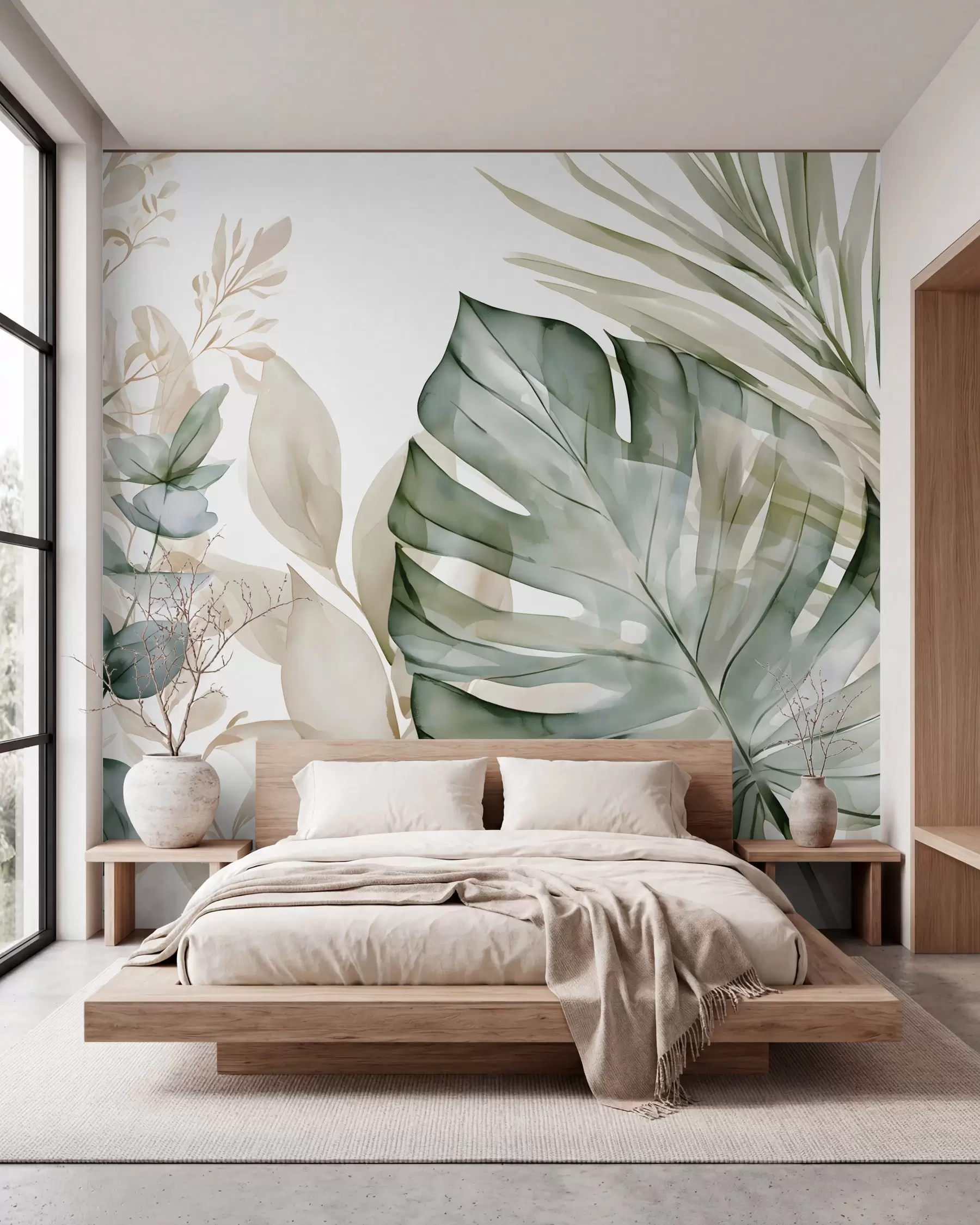 stenske poslikave Monstera v akvarelu w05867