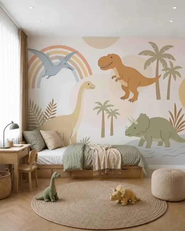 Stenska stenska poslikava Dinozaver
