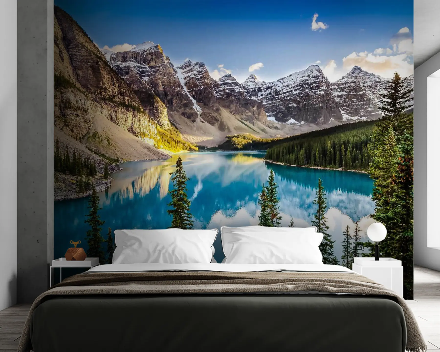 stenske poslikave Zrcalno jezero ob vznožju gore u58602