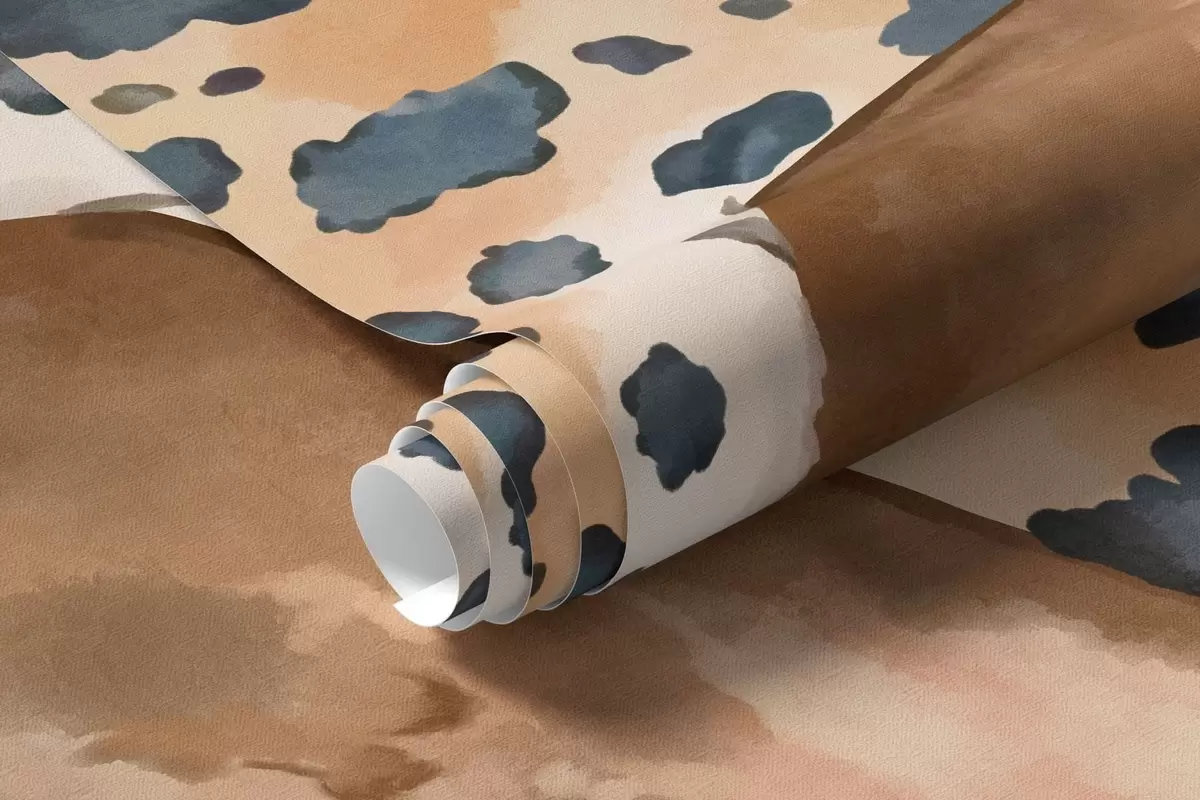 stenske poslikave Leopard na veji nad vodo s pisanimi ribami w05954