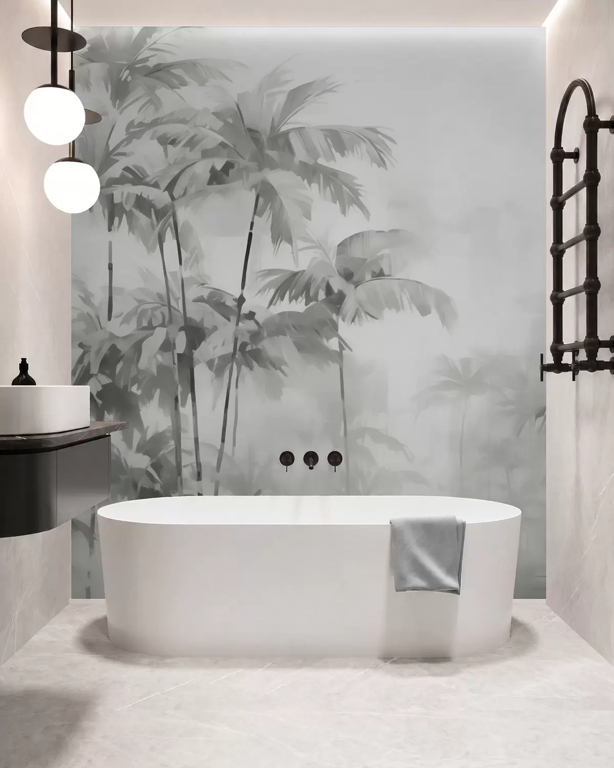stenske poslikave Abstraktne palme w05994v1