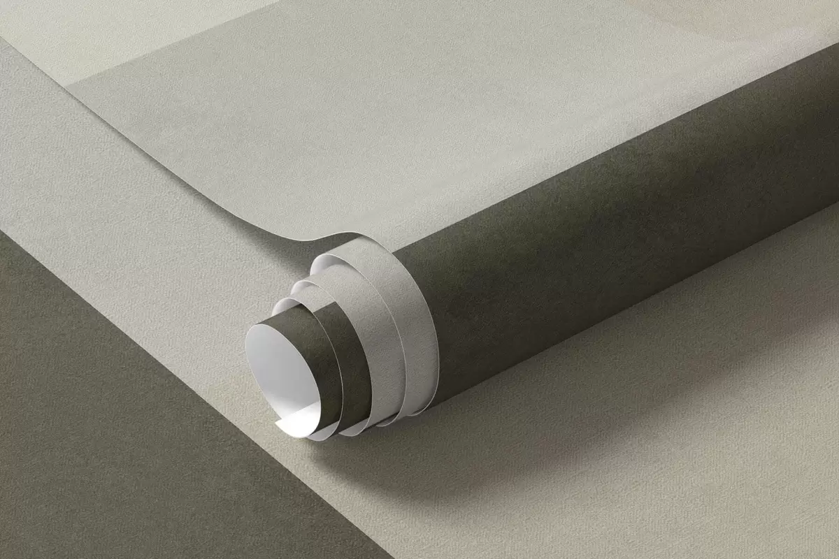 stenske poslikave Geometrična kompozicija z olivnimi, sivimi in bež barvnimi blokom w05890v3
