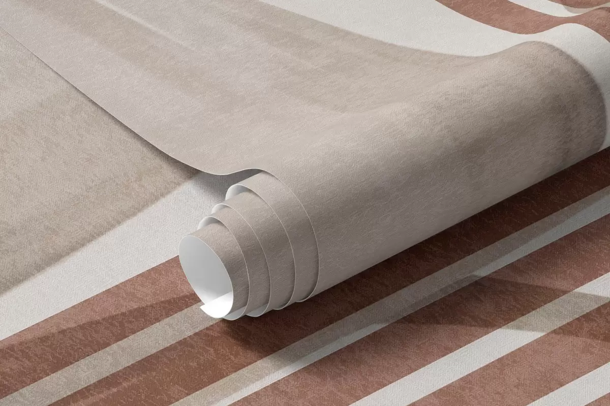 stenske poslikave Abstraktna kompozicija s palmovimi listi, geometrijskimi loki in navpičnimi črtami w10110