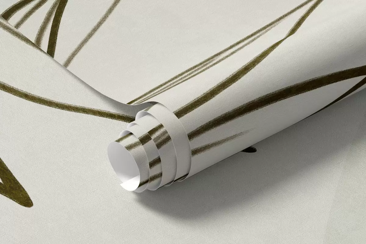 stenske poslikave Minimalistične risbe tropskih listov in listja, pastelne krožne oblike w10111v2