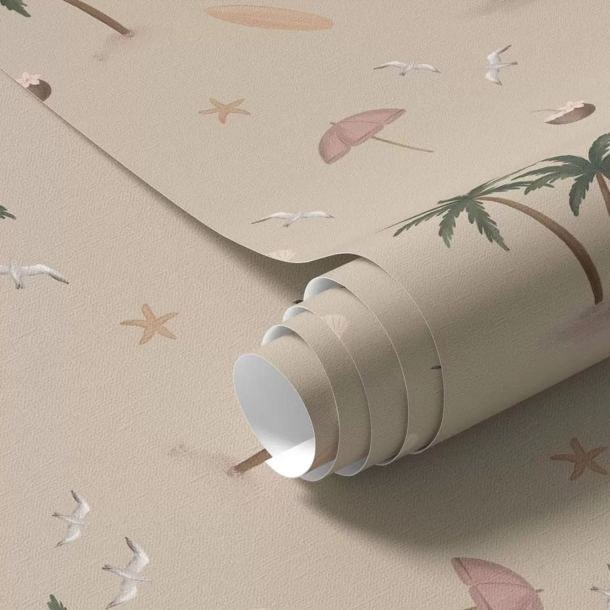 Ozadje Tropske palme, ptice in rožnate sončnike na bežnem ozadju a01280v2