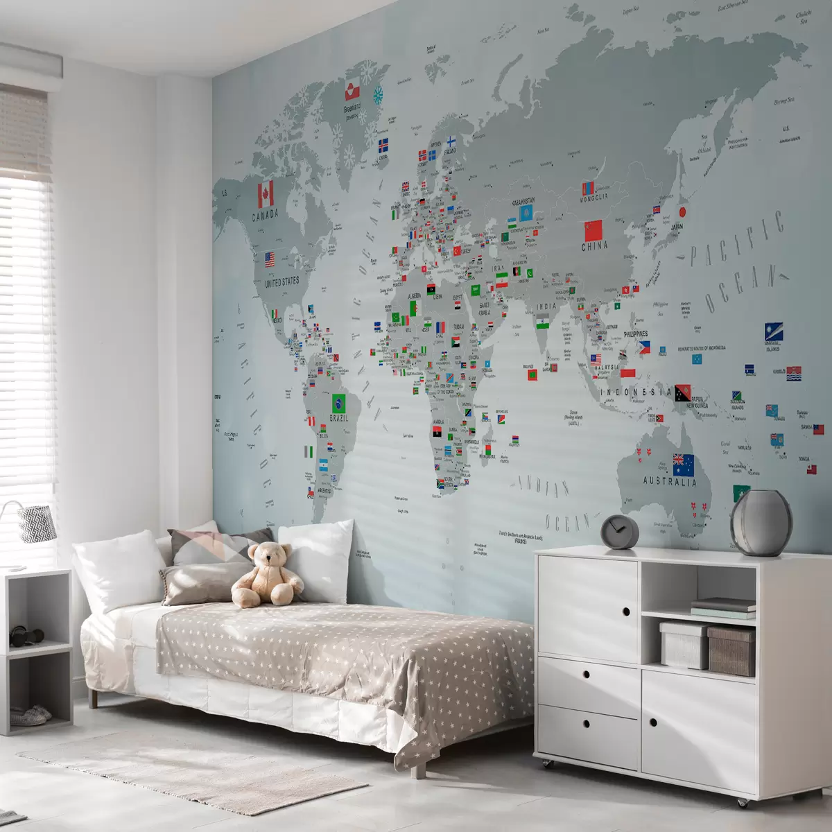 stenske poslikave Atlas svetovnih zastav u72599