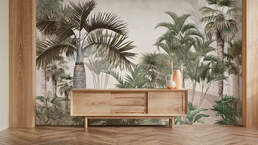 stenske poslikave Palme in tropi u73805